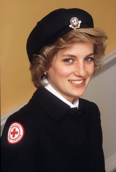 Princess Diana in uniform.