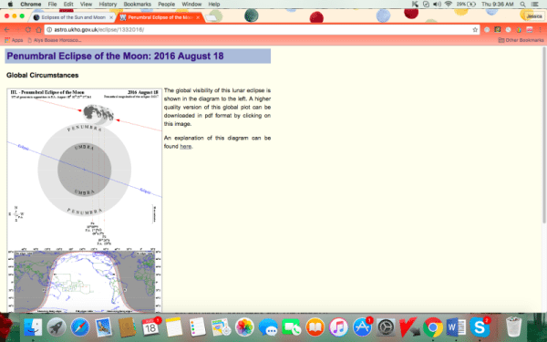 Penumbral Eclipse August 18