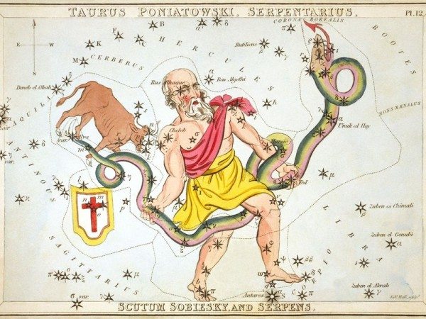 Ophiuchus by Sidney Hall at Wikimedia Commons.